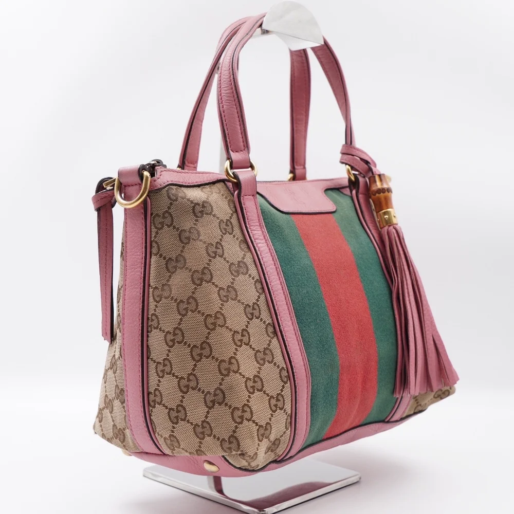 Gucci Pink and Beige Tote Bag - Picture 5 of 16